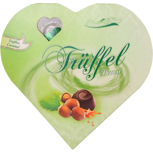 Trüffel és karamell ízű krémmel töltött