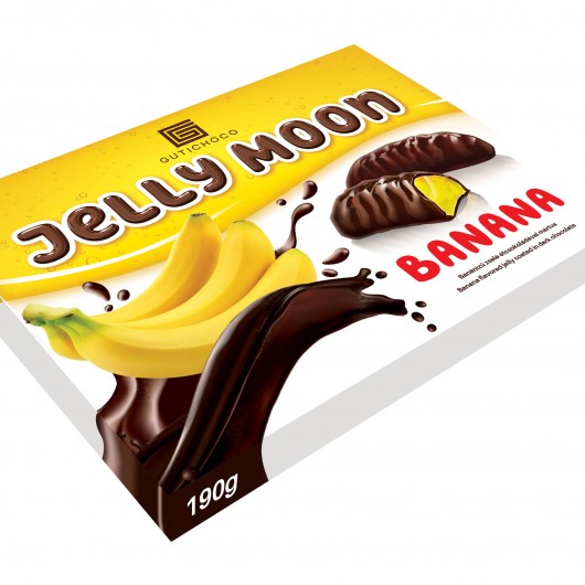 Banán ízű zselé 6 % almasűrítménnyel