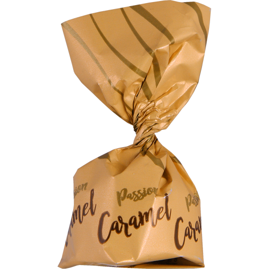 Caramel cream bonbon with dark chocolate