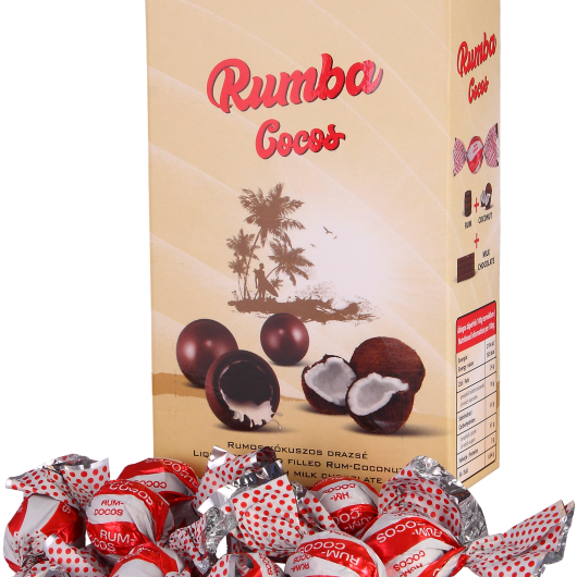 Rumba- rum kókuszos tejcsokoládés drazsé