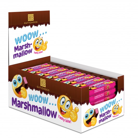 Marshmallow with raspberry slices 25g